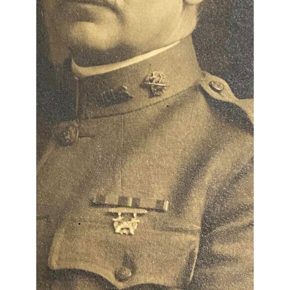 Antique WWI US ARMY Military Photo Three Officers Circa Early 20th Century - Picture 4 of 5
